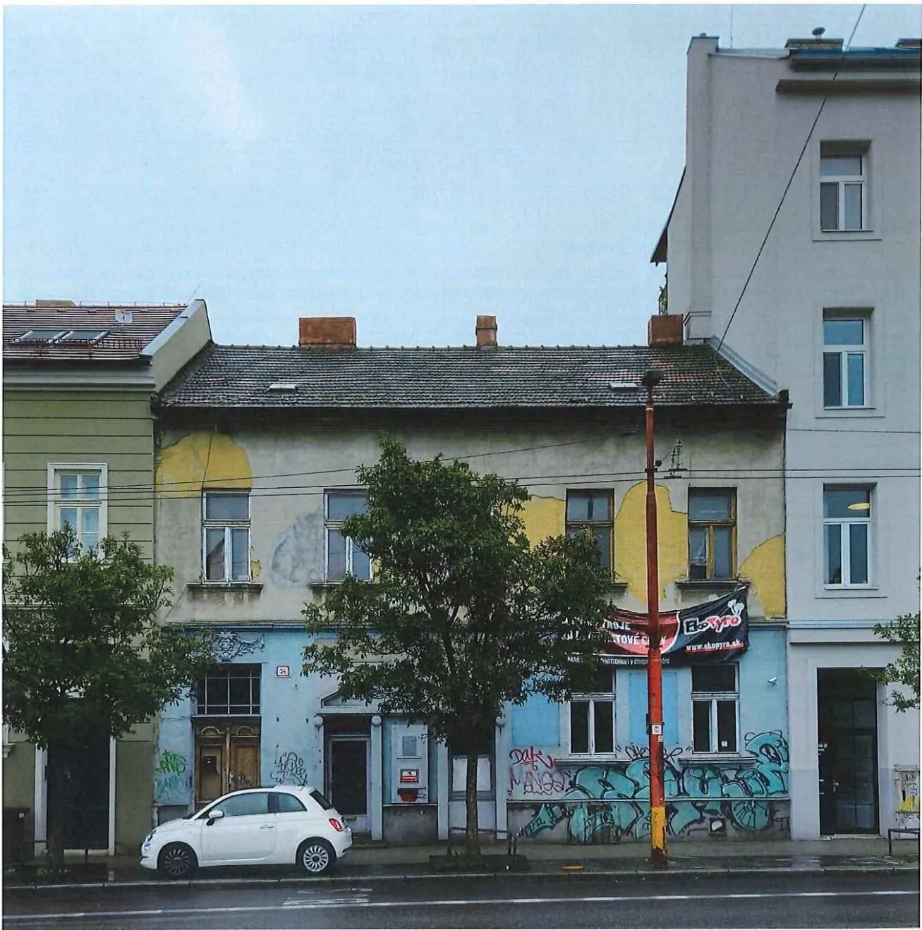 Original state of the street façade (Šancová 34)