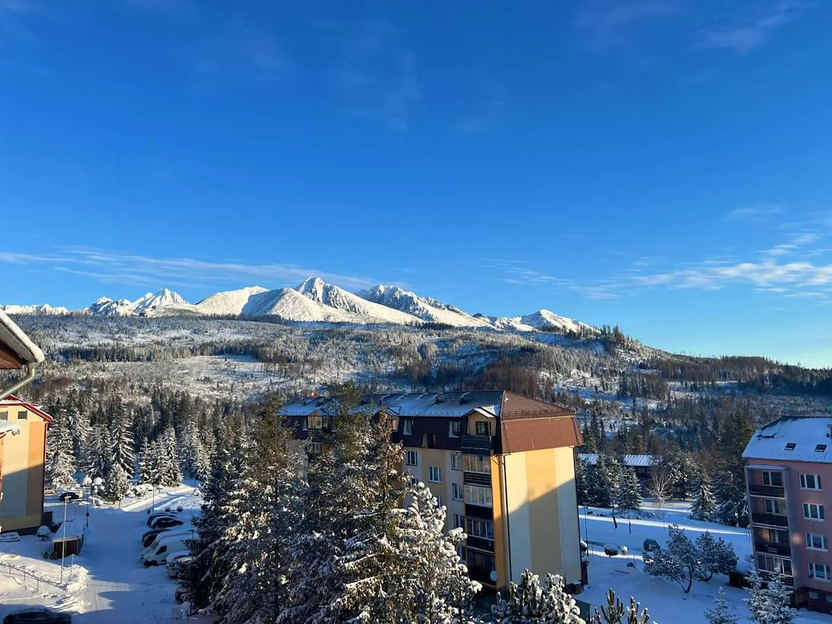 Sherpa's Hostel — view of the High Tatras panorama.