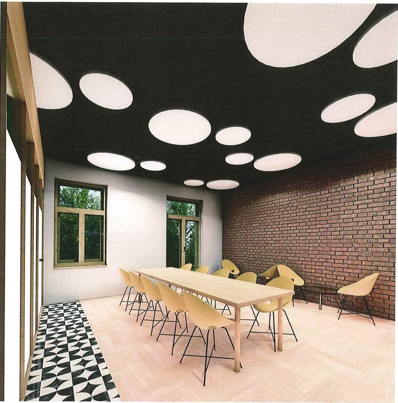 Visualisation of the coworking / conference room
