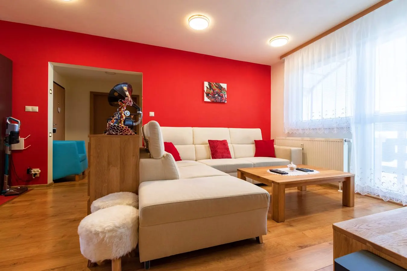 Sherpa's Hostel — alternate view of the living area.